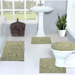 Home Weavers Inc Bellflower 4-pc. Quick Dry Bath Rug Set