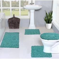Home Weavers Inc Bellflower 4-pc. Quick Dry Bath Rug Set