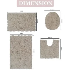 Home Weavers Inc Bellflower 4-pc. Quick Dry Bath Rug Set