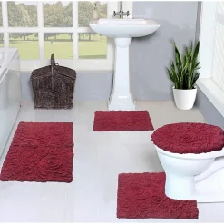 Home Weavers Inc Bellflower 4-pc. Quick Dry Bath Rug Set