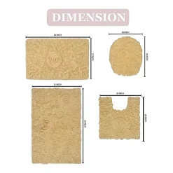 Home Weavers Inc Bellflower 4-pc. Quick Dry Bath Rug Set