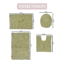 Home Weavers Inc Bellflower 4-pc. Quick Dry Bath Rug Set
