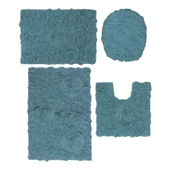 Home Weavers Inc Bellflower 4-pc. Quick Dry Bath Rug Set