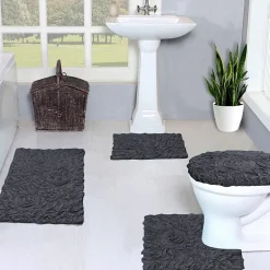 Home Weavers Inc Bellflower 4-pc. Quick Dry Bath Rug Set