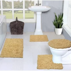 Home Weavers Inc Bellflower 4-pc. Quick Dry Bath Rug Set