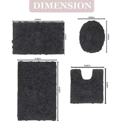 Home Weavers Inc Bellflower 4-pc. Quick Dry Bath Rug Set