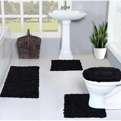 Home Weavers Inc Bellflower 4-pc. Quick Dry Bath Rug Set
