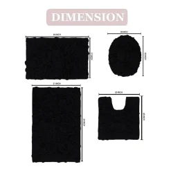 Home Weavers Inc Bellflower 4-pc. Quick Dry Bath Rug Set