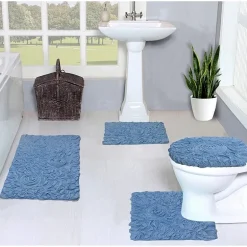 Home Weavers Inc Bellflower 4-pc. Quick Dry Bath Rug Set
