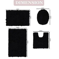 Home Weavers Inc Bellflower 4-pc. Quick Dry Bath Rug Set