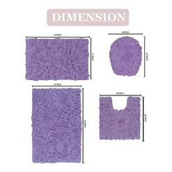 Home Weavers Inc Bellflower 4-pc. Quick Dry Bath Rug Set