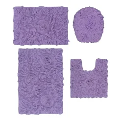 Home Weavers Inc Bellflower 4-pc. Quick Dry Bath Rug Set