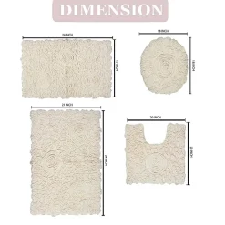 Home Weavers Inc Bellflower 4-pc. Quick Dry Bath Rug Set