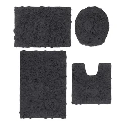 Home Weavers Inc Bellflower 4-pc. Quick Dry Bath Rug Set