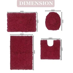 Home Weavers Inc Bellflower 4-pc. Quick Dry Bath Rug Set