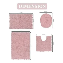 Home Weavers Inc Bellflower 4-pc. Quick Dry Bath Rug Set