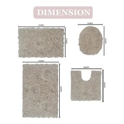 Home Weavers Inc Bellflower 4-pc. Quick Dry Bath Rug Set
