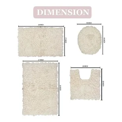 Home Weavers Inc Bellflower 4-pc. Quick Dry Bath Rug Set