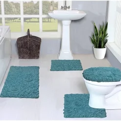 Home Weavers Inc Bellflower 4-pc. Quick Dry Bath Rug Set