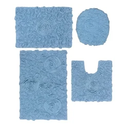 Home Weavers Inc Bellflower 4-pc. Quick Dry Bath Rug Set