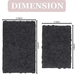 Home Weavers Inc Bellflower 2-pc. Quick Dry Bath Rug Set