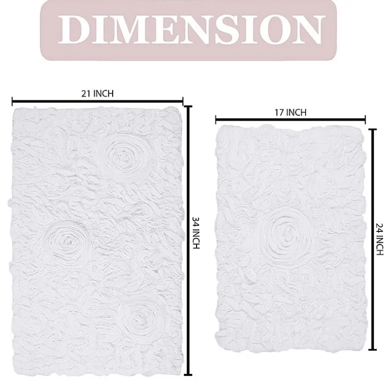 Home Weavers Inc Bellflower 2-pc. Quick Dry Bath Rug Set