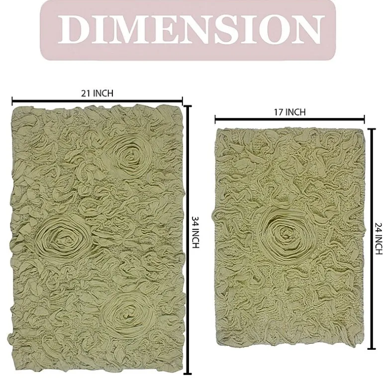 Home Weavers Inc Bellflower 2-pc. Quick Dry Bath Rug Set