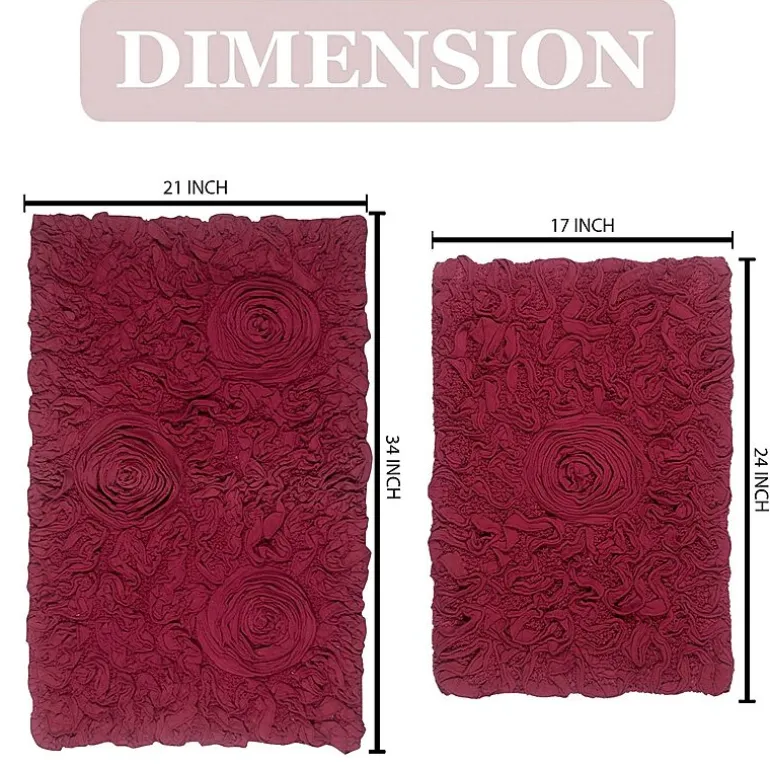 Home Weavers Inc Bellflower 2-pc. Quick Dry Bath Rug Set