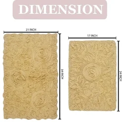 Home Weavers Inc Bellflower 2-pc. Quick Dry Bath Rug Set