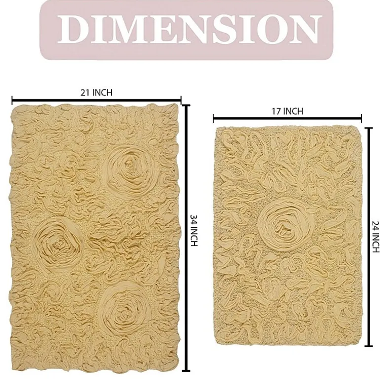 Home Weavers Inc Bellflower 2-pc. Quick Dry Bath Rug Set