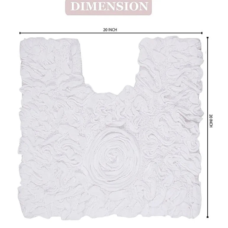 Home Weavers Inc Bellflower Quick Dry 20X20 Inch Bath Rug