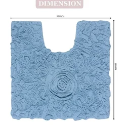 Home Weavers Inc Bellflower Quick Dry 20X20 Inch Bath Rug