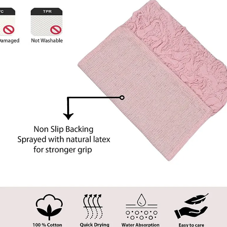 Home Weavers Inc Bellflower Quick Dry 20X20 Inch Bath Rug