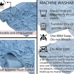 Home Weavers Inc Bellflower Quick Dry 20X20 Inch Bath Rug