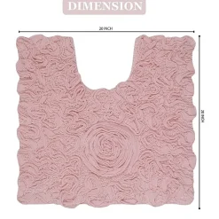 Home Weavers Inc Bellflower Quick Dry 20X20 Inch Bath Rug