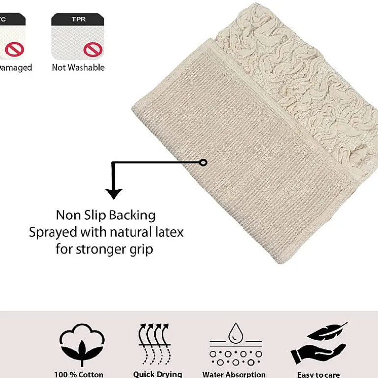 Home Weavers Inc Bellflower Quick Dry 20X20 Inch Bath Rug