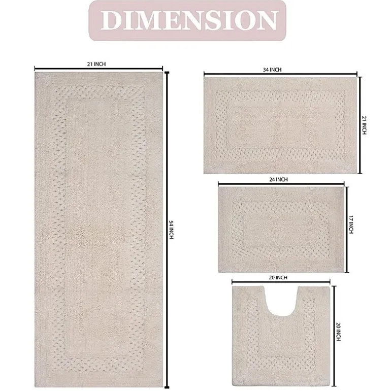 Home Weavers Inc Classy 4-pc. Quick Dry Bath Rug Set