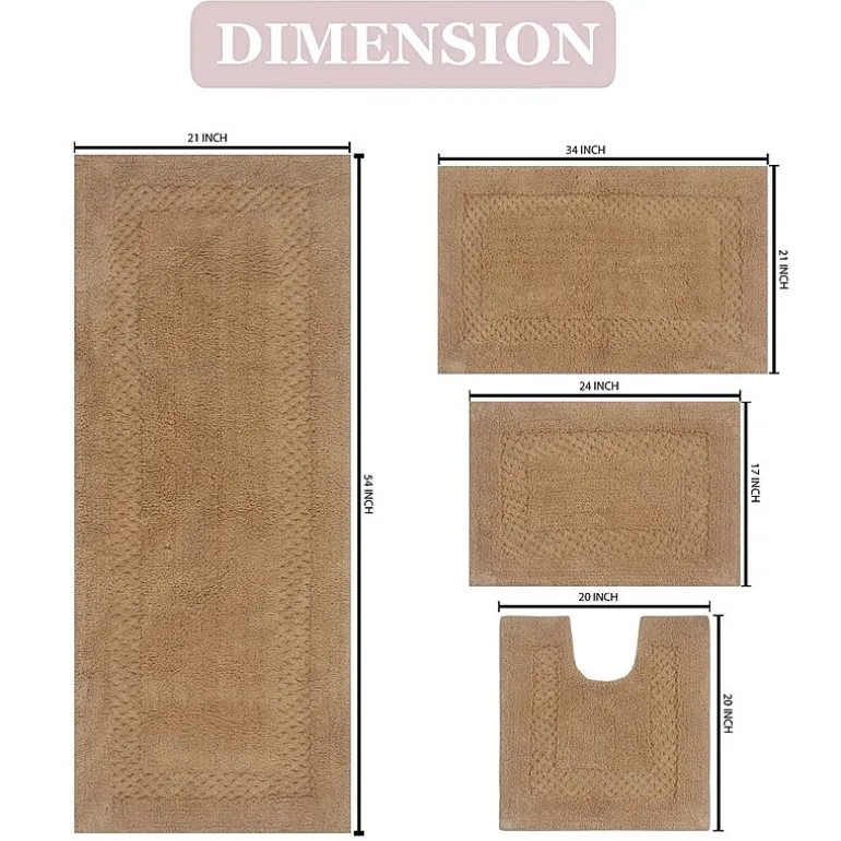Home Weavers Inc Classy 4-pc. Quick Dry Bath Rug Set