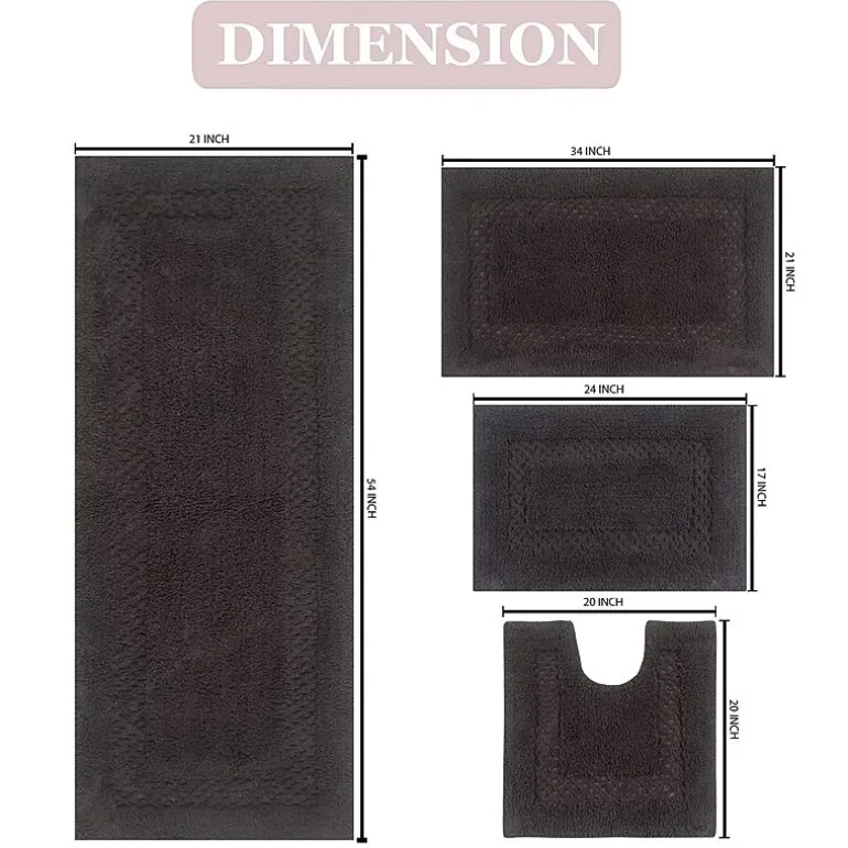 Home Weavers Inc Classy 4-pc. Quick Dry Bath Rug Set