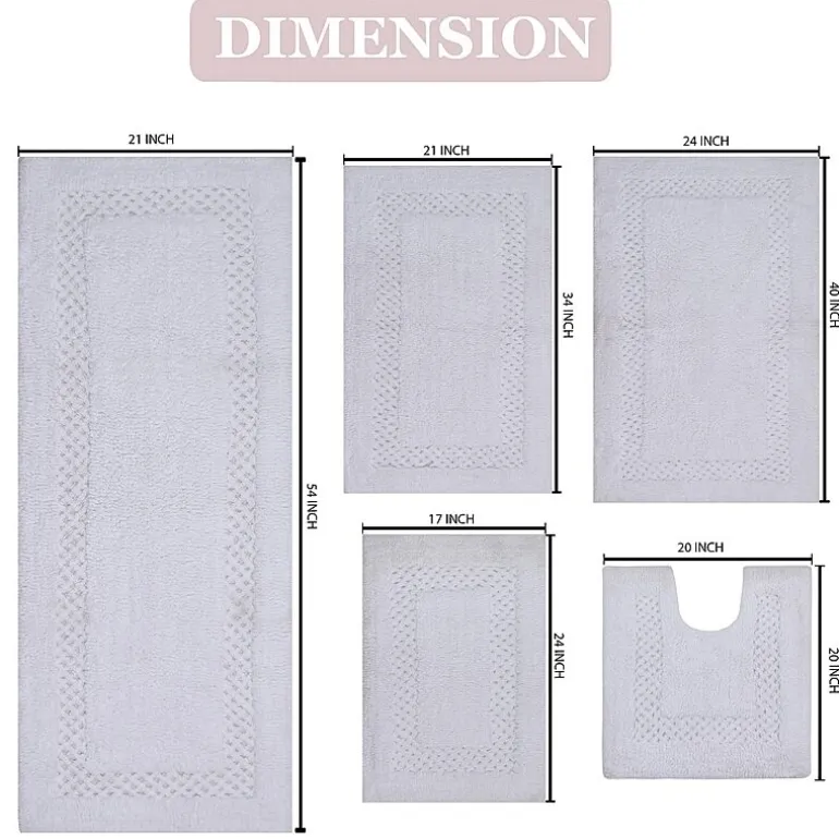 Home Weavers Inc Classy 5-pc. Quick Dry Bath Rug Set