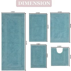 Home Weavers Inc Classy 5-pc. Quick Dry Bath Rug Set