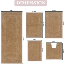 Home Weavers Inc Classy 5-pc. Quick Dry Bath Rug Set
