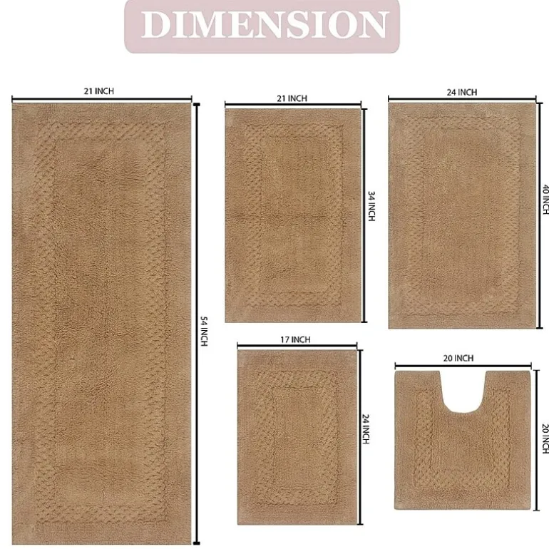 Home Weavers Inc Classy 5-pc. Quick Dry Bath Rug Set
