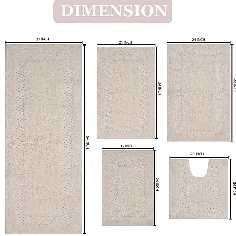 Home Weavers Inc Classy 5-pc. Quick Dry Bath Rug Set