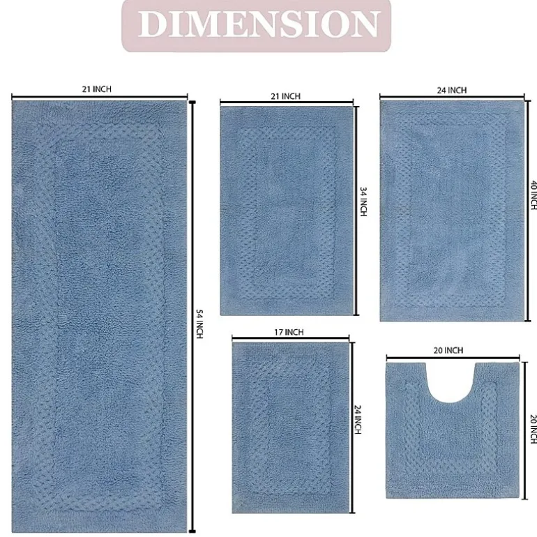 Home Weavers Inc Classy 5-pc. Quick Dry Bath Rug Set