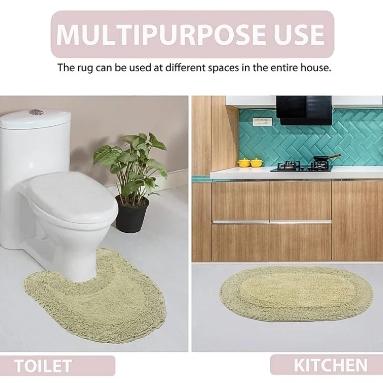 Home Weavers Inc Double Ruffle Toilet Lid Cover