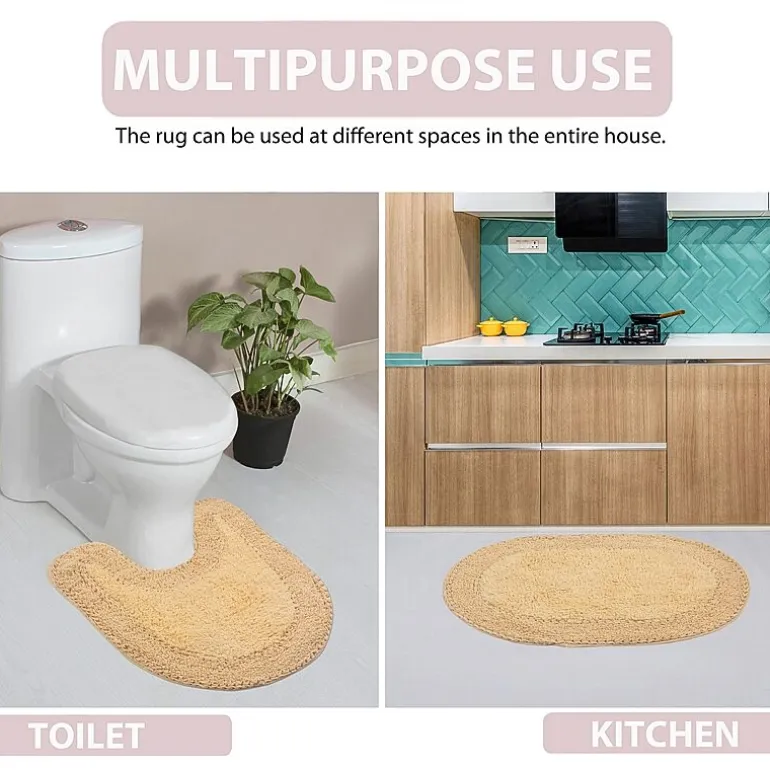 Home Weavers Inc Double Ruffle Toilet Lid Cover