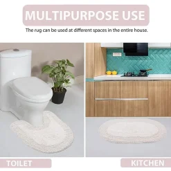 Home Weavers Inc Double Ruffle Toilet Lid Cover