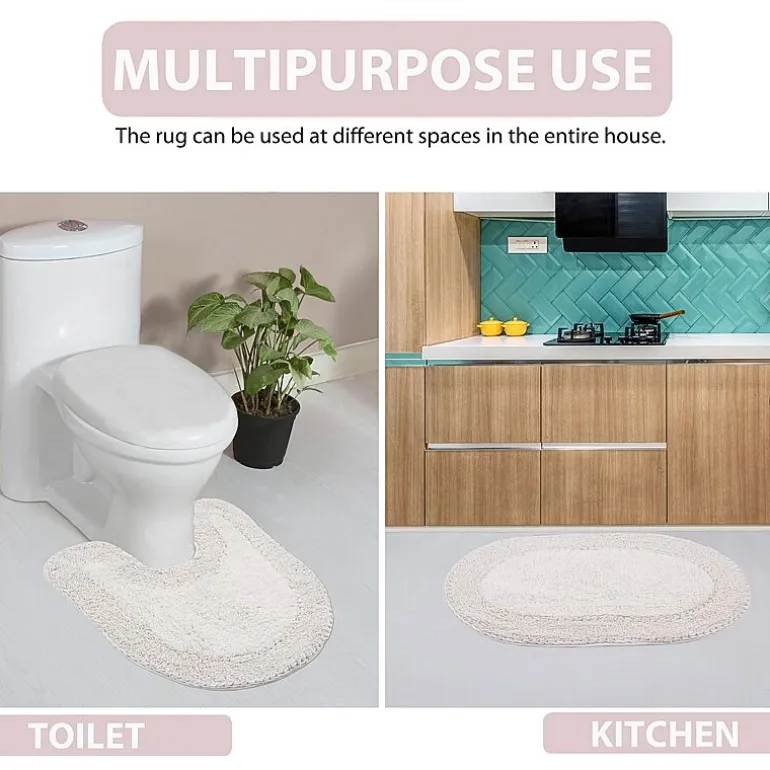 Home Weavers Inc Double Ruffle Toilet Lid Cover