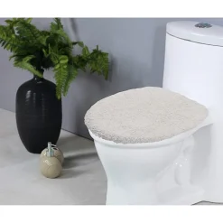 Home Weavers Inc Double Ruffle Toilet Lid Cover